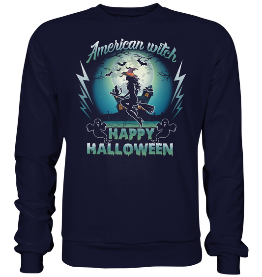 American Witch (Blau) - Basic Sweatshirt