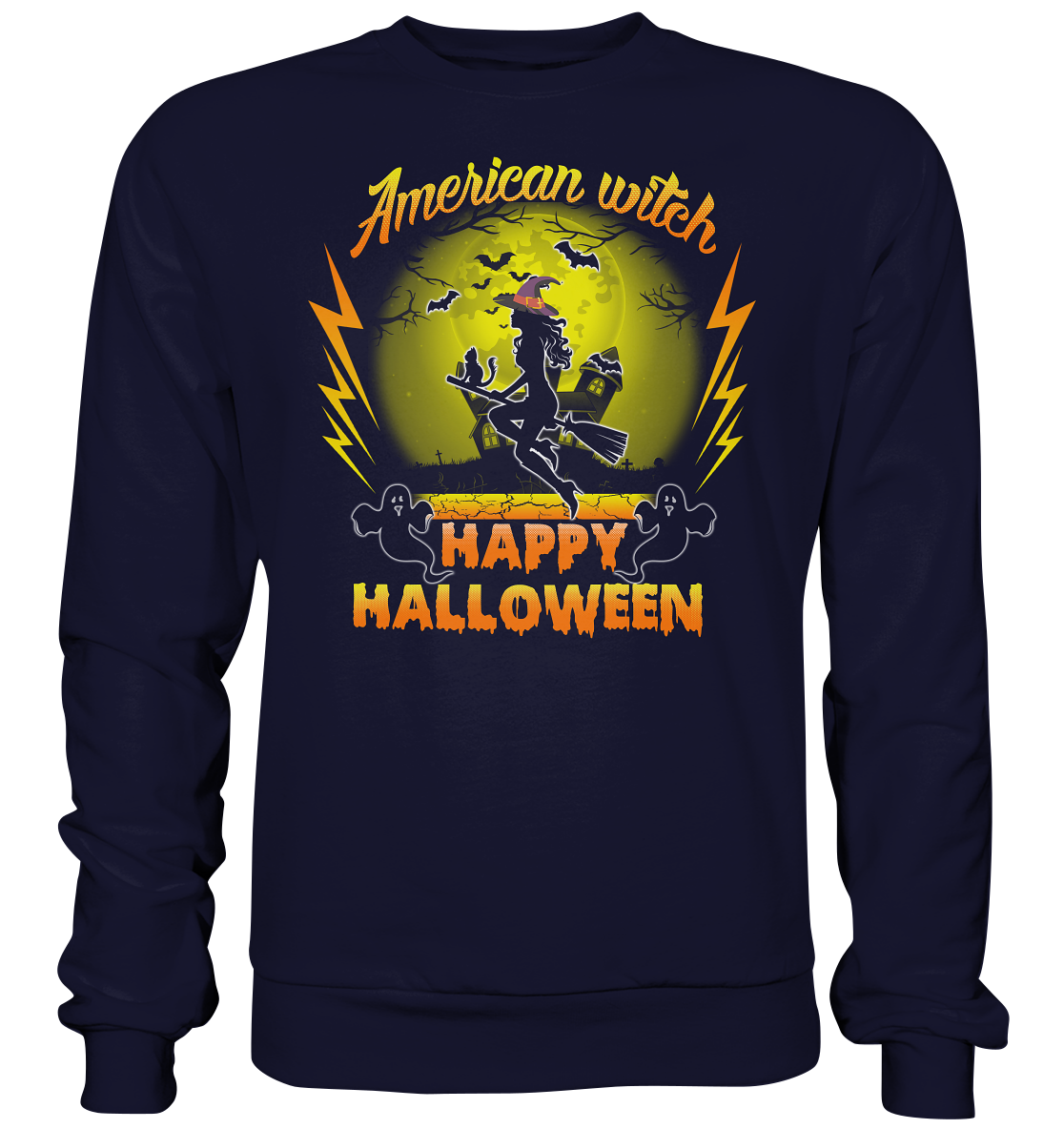 American Witch (Gelb) - Basic Sweatshirt