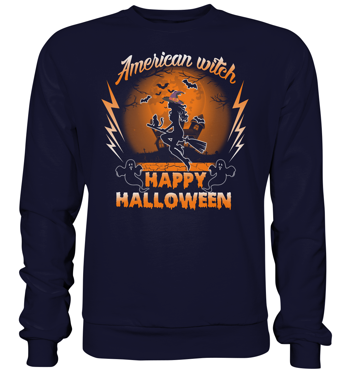 American Witch (Orange) - Basic Sweatshirt