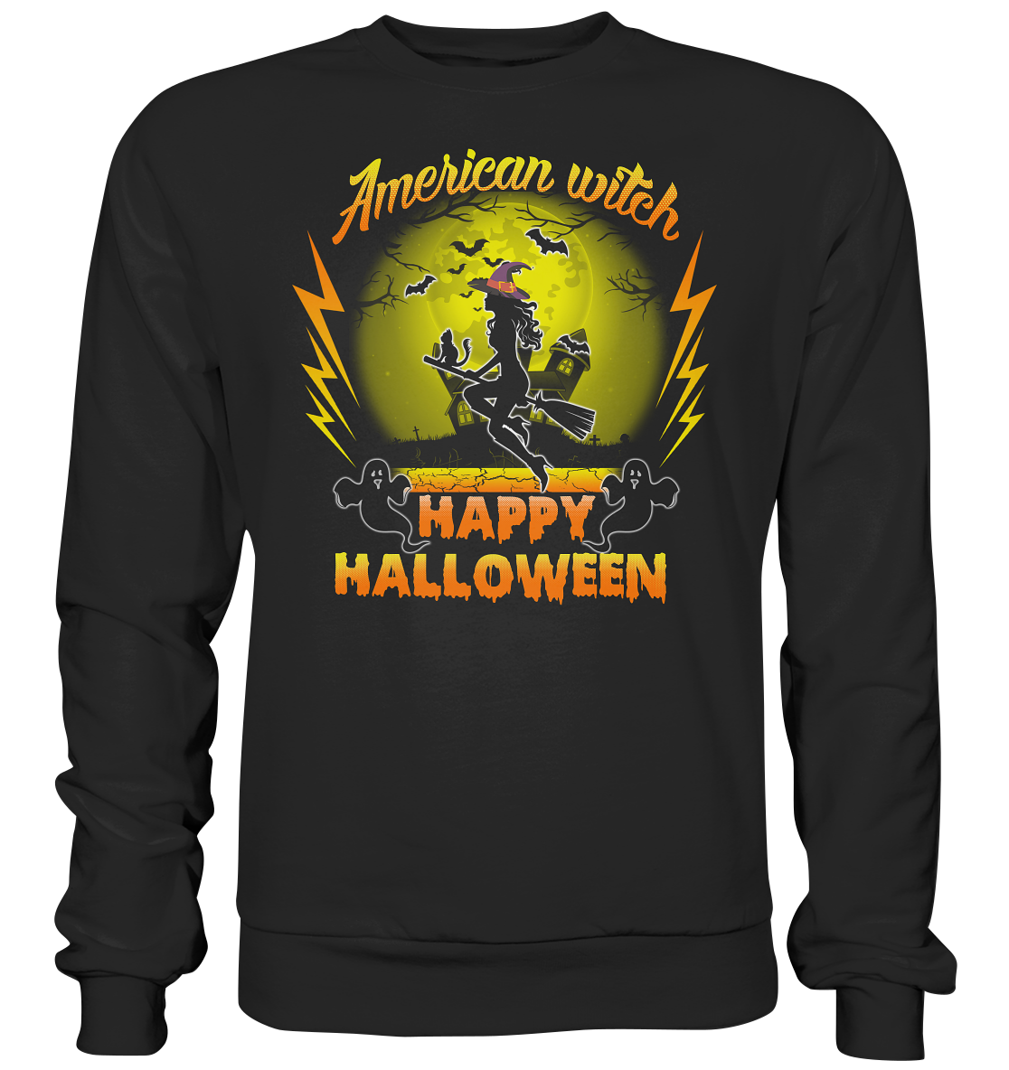 American Witch (Gelb) - Basic Sweatshirt
