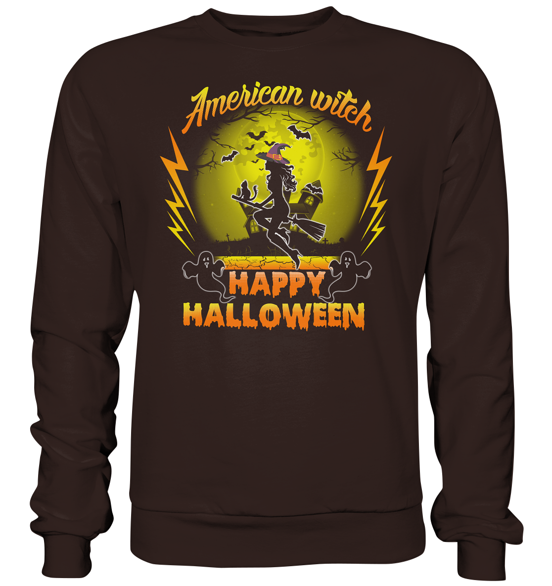 American Witch (Gelb) - Basic Sweatshirt