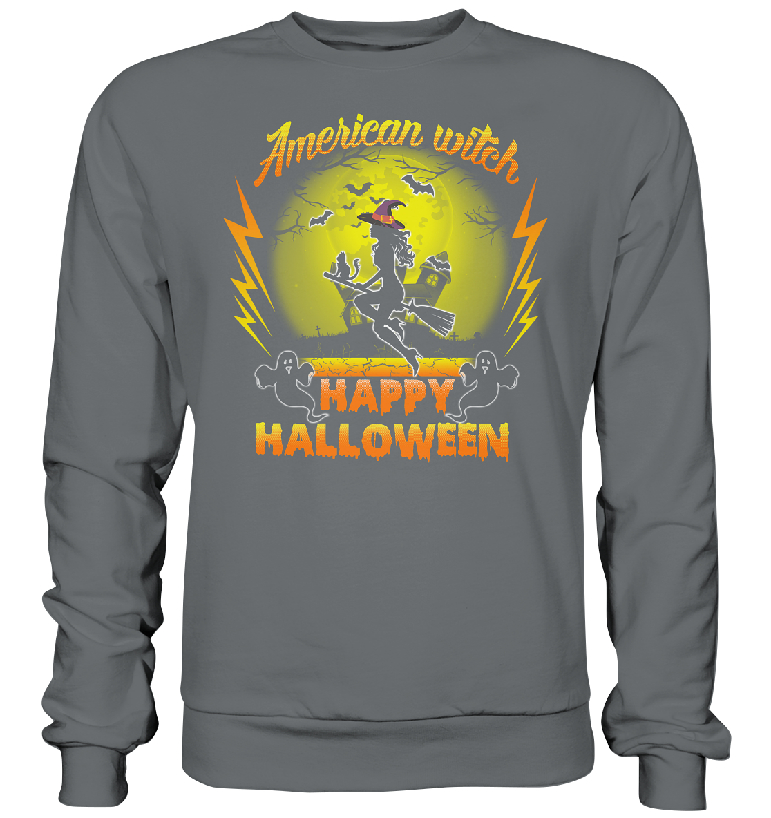 American Witch (Gelb) - Basic Sweatshirt