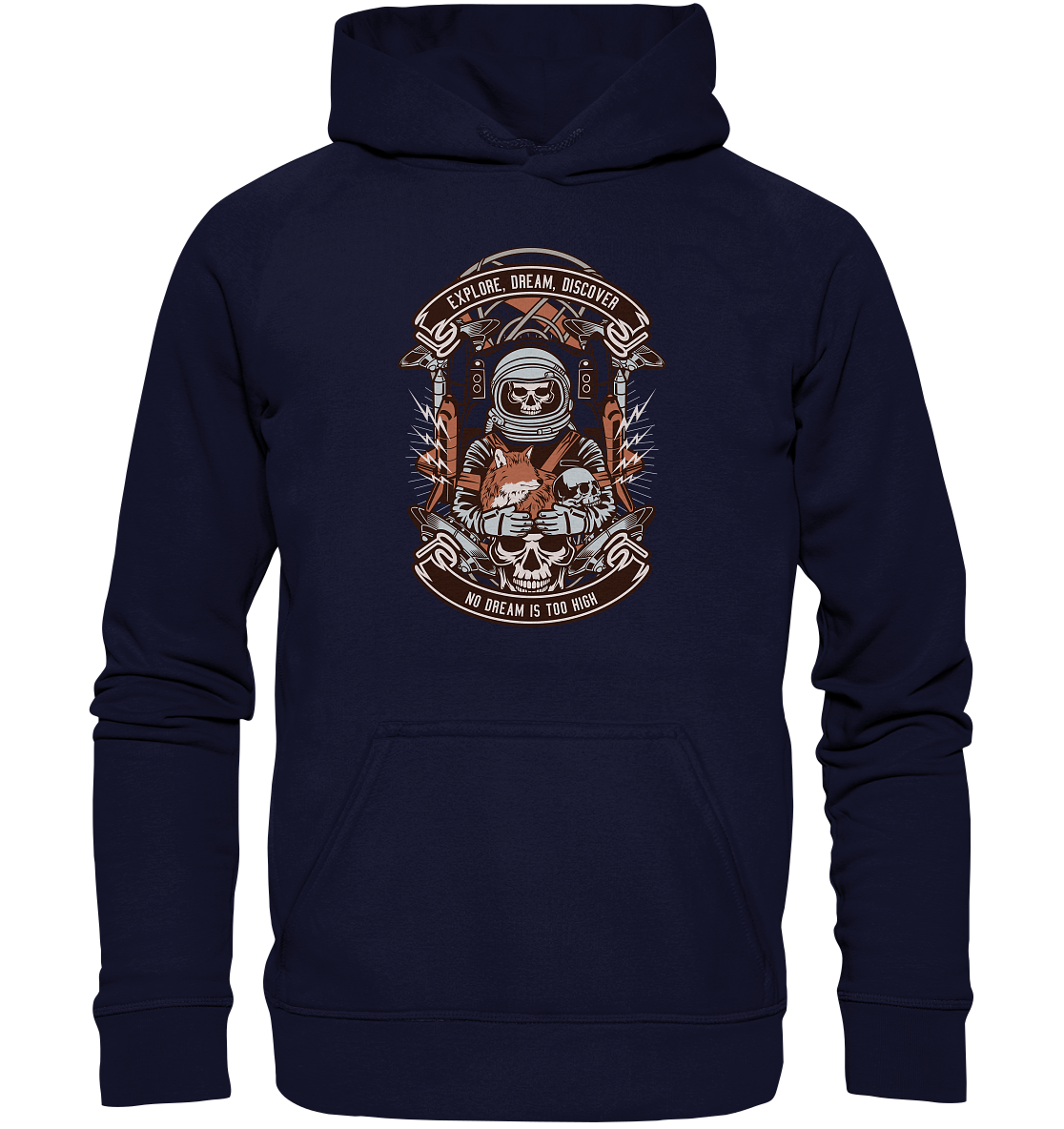 Astronaut Skull - Basic Unisex Hoodie