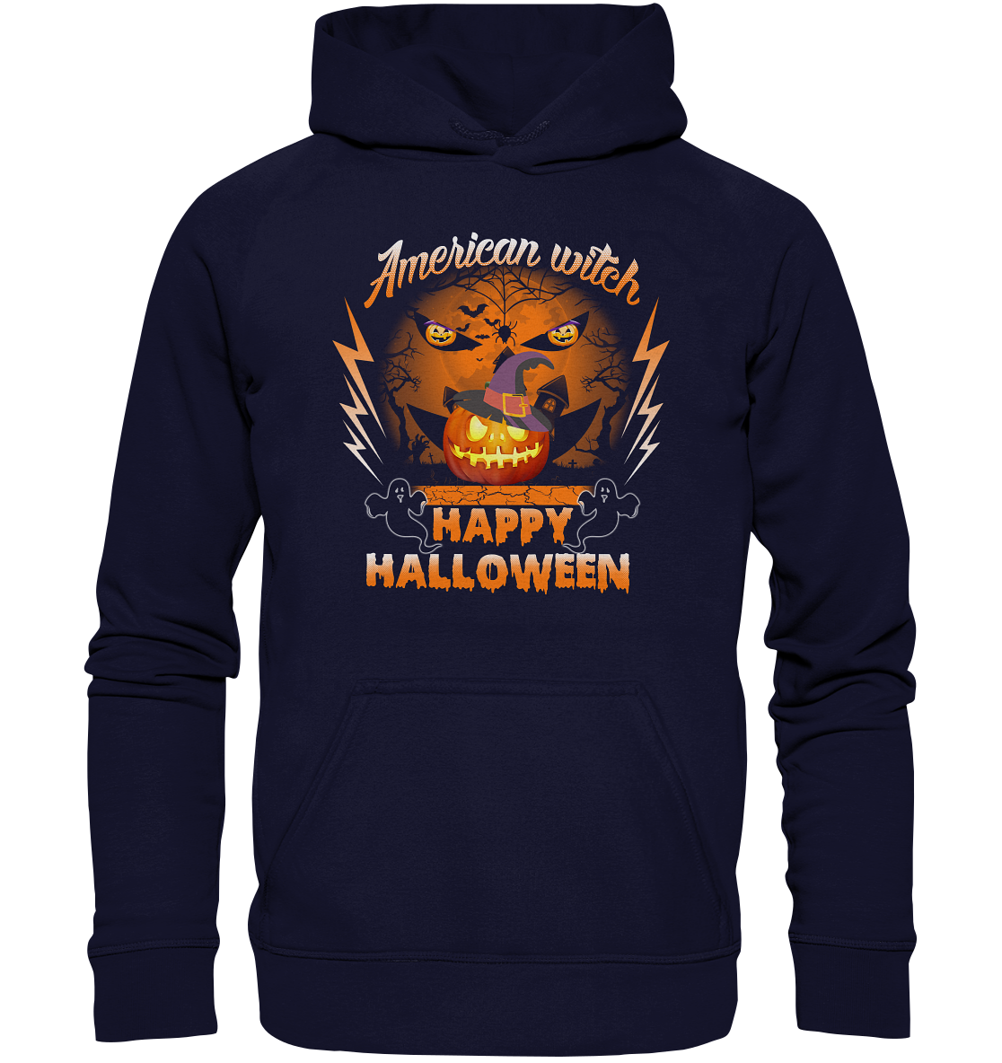 American Witch (Kürbis) - Basic Unisex Hoodie