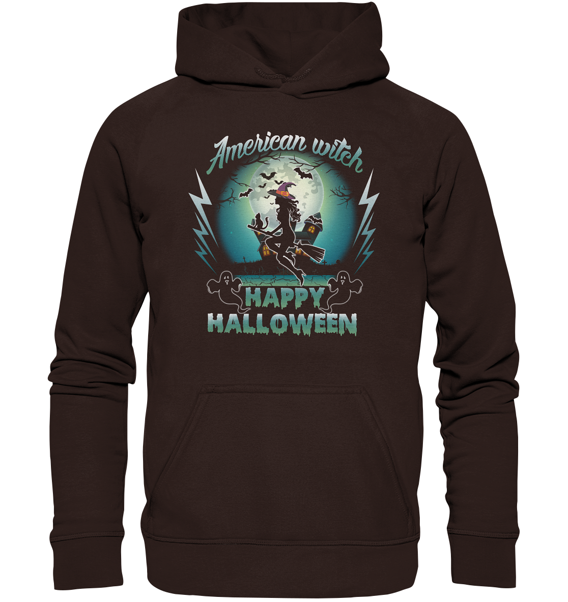 American Witch (Blau) - Basic Unisex Hoodie