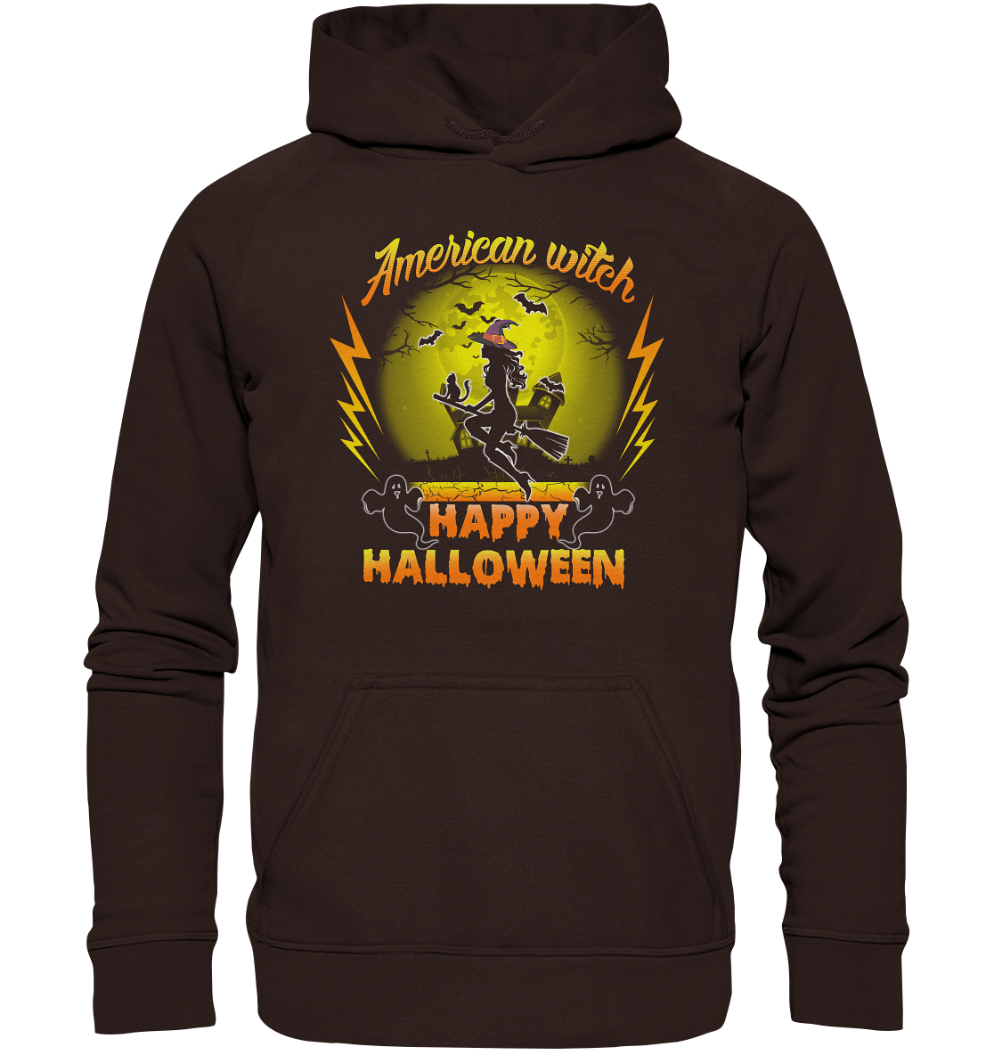 American Witch (Gelb) - Basic Unisex Hoodie
