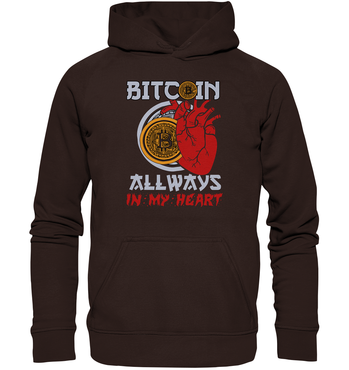 Bitcoin Allways in my Heart - Basic Unisex Hoodie