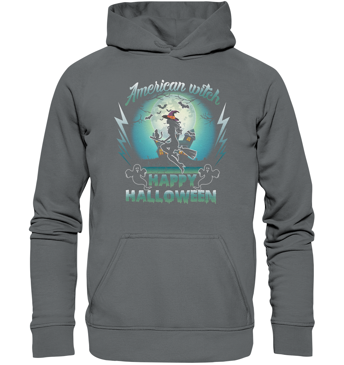 American Witch (Blau) - Basic Unisex Hoodie