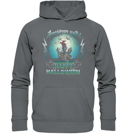 American Witch (Blau) - Basic Unisex Hoodie