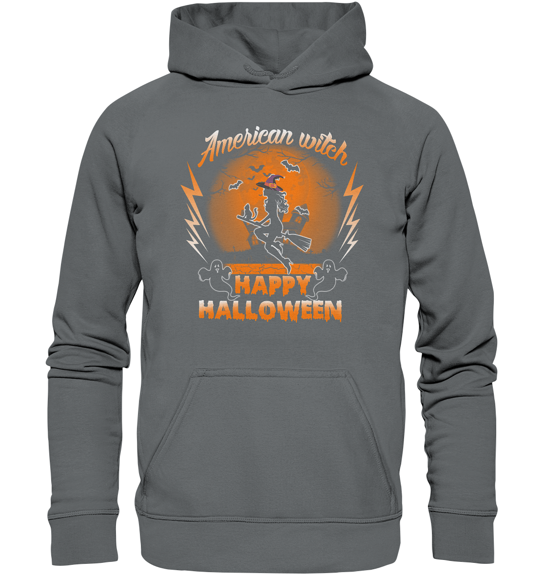 American Witch (Orange) - Basic Unisex Hoodie