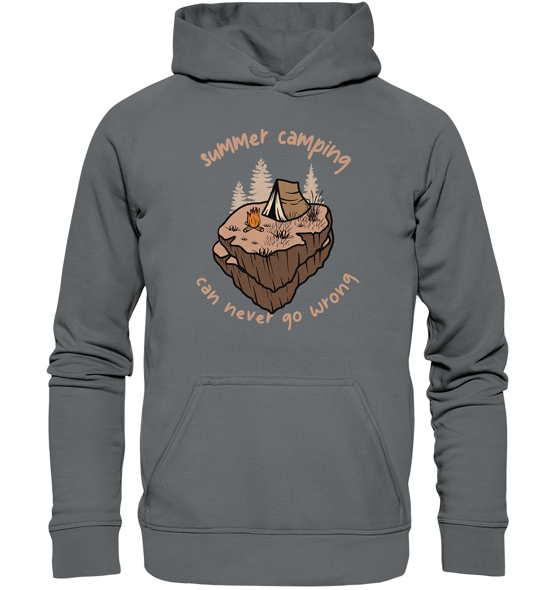Summer Camping Can Never Go Wrong - Basic Unisex Hoodie