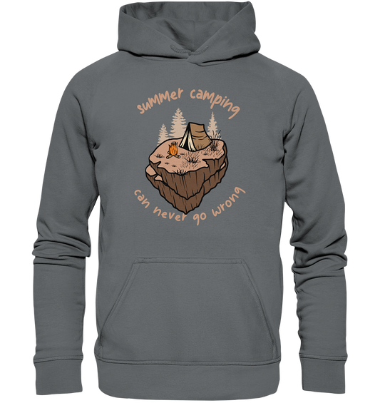 Summer Camping Can Never Go Wrong - Basic Unisex Hoodie