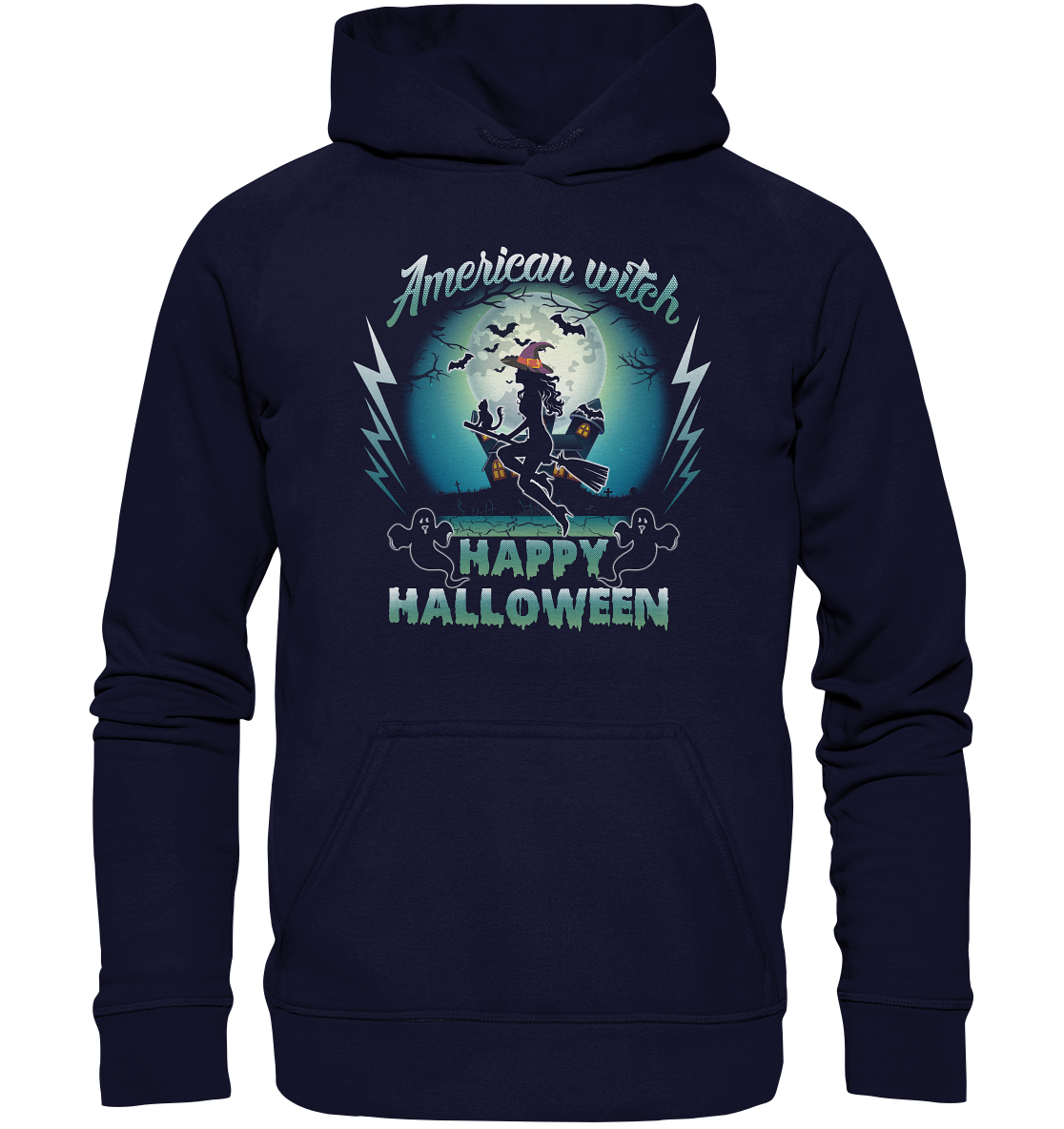 American Witch (Blau) - Basic Unisex Hoodie XL