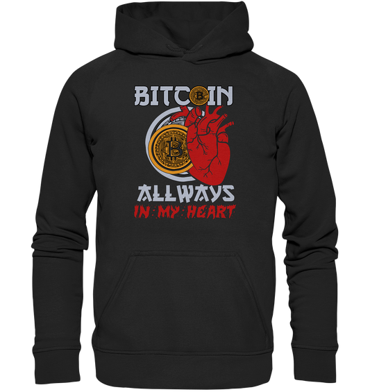 Bitcoin Allways in my Heart - Basic Unisex Hoodie XL