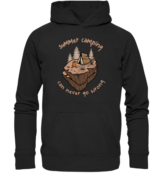 Summer Camping Can Never Go Wrong - Basic Unisex Hoodie XL