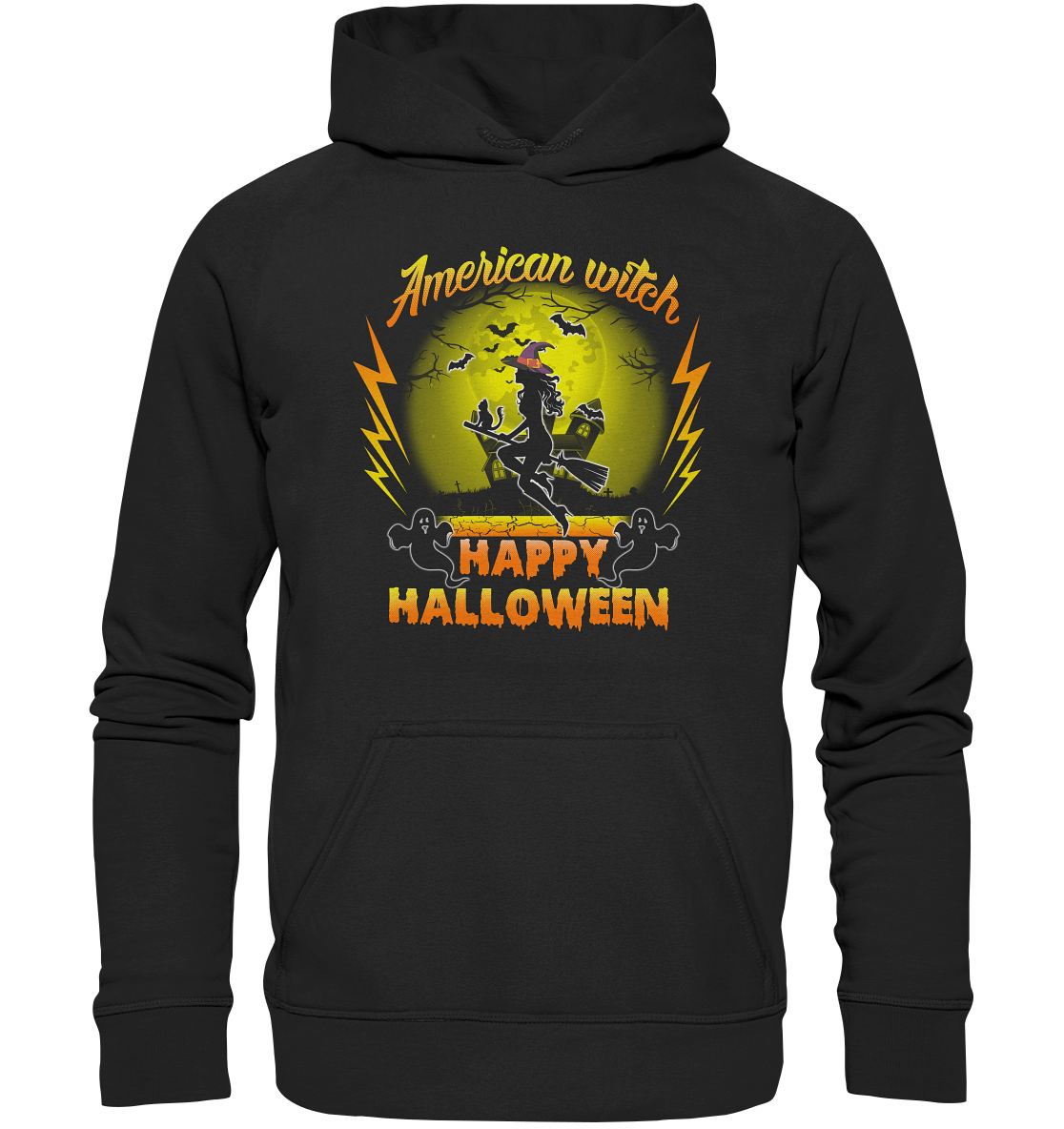 American Witch (Gelb) - Basic Unisex Hoodie XL