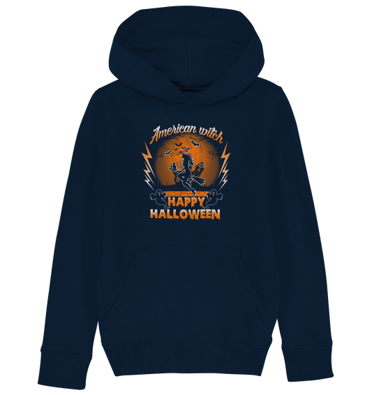 American Witch (Orange) - Kids Organic Hoodie
