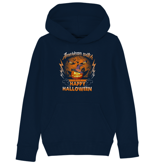 American Witch (Kürbis) - Kids Organic Hoodie