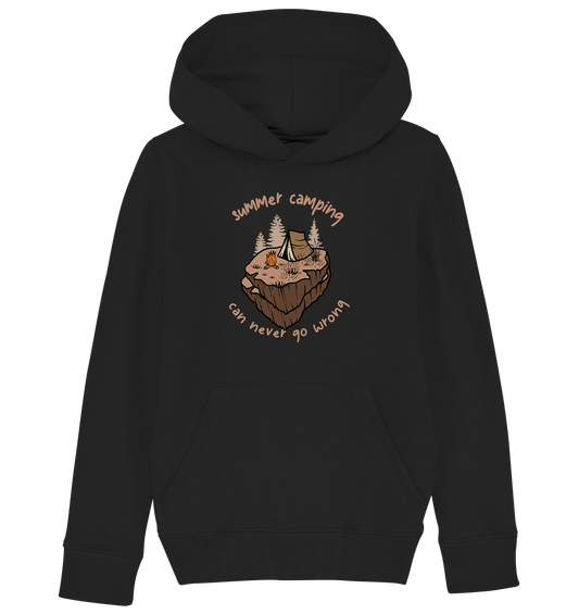 Summer Camping Can Never Go Wrong - Kids Organic Hoodie