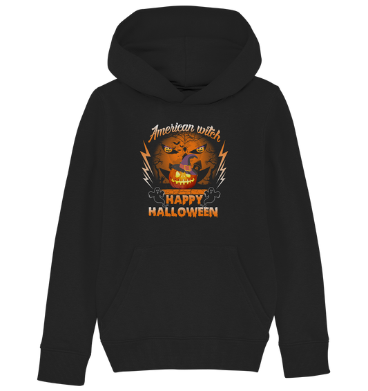 American Witch (Kürbis) - Kids Organic Hoodie