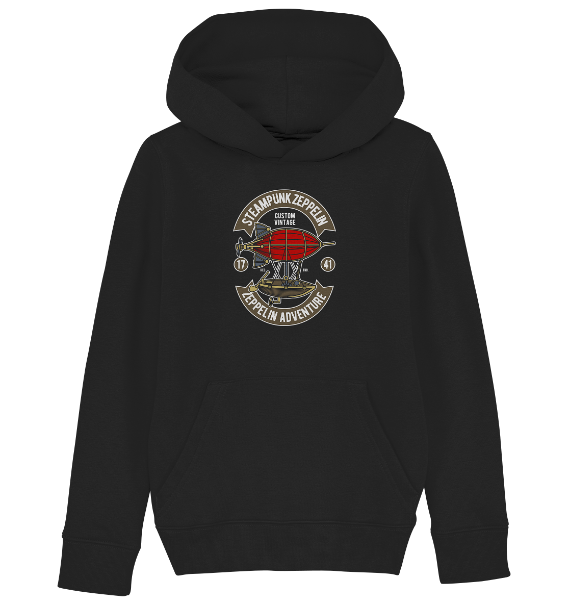 Steampunk Zeppelin - Kids Organic Hoodie