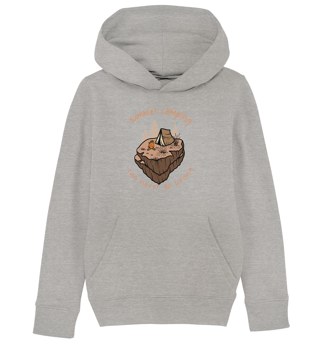 Summer Camping Can Never Go Wrong - Kids Organic Hoodie