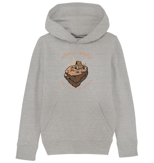 Summer Camping Can Never Go Wrong - Kids Organic Hoodie