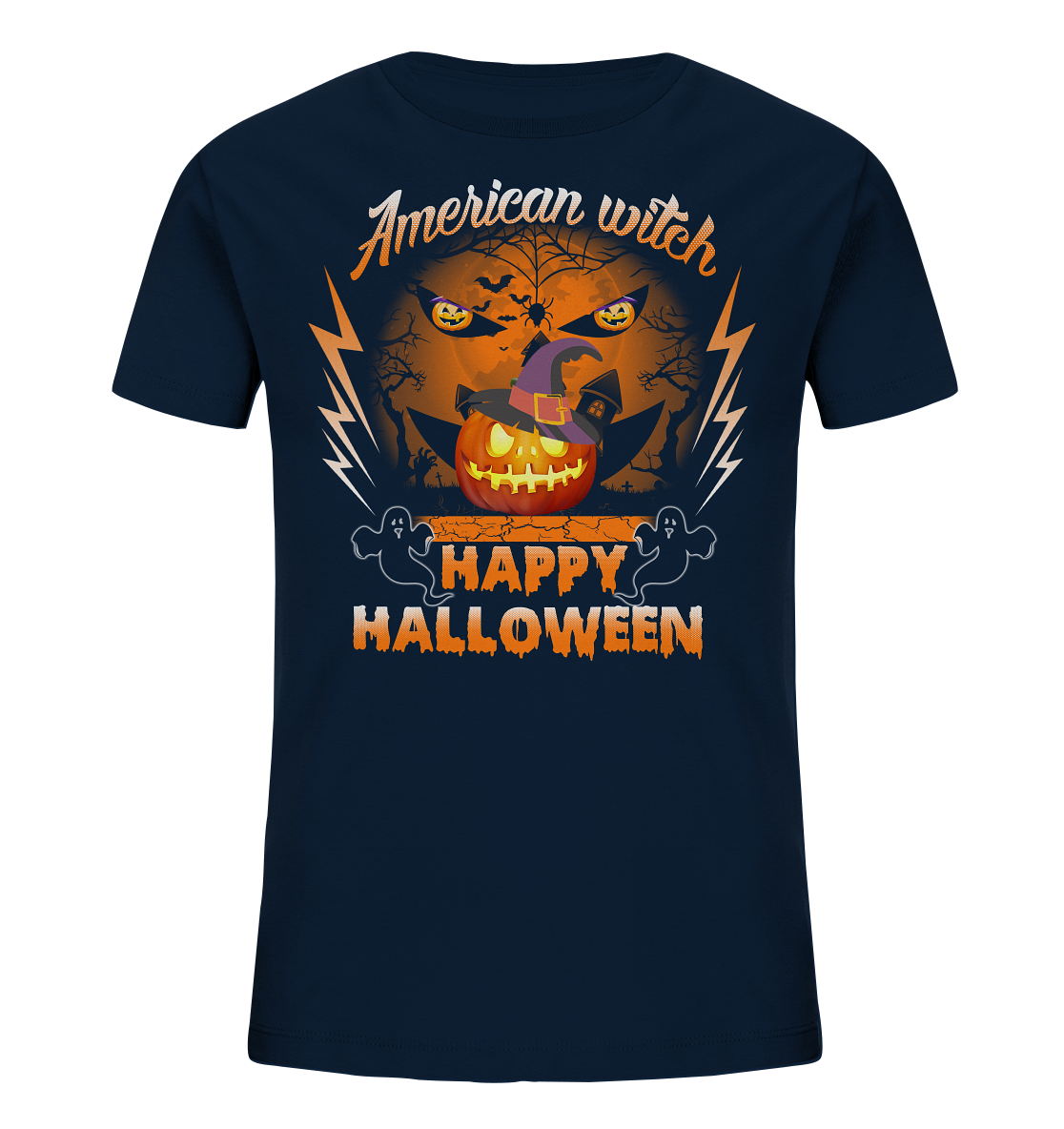 American Witch (Kürbis) - Kids Organic Shirt