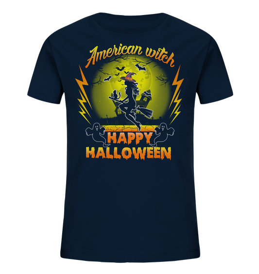 American Witch (Gelb) - Kids Organic Shirt