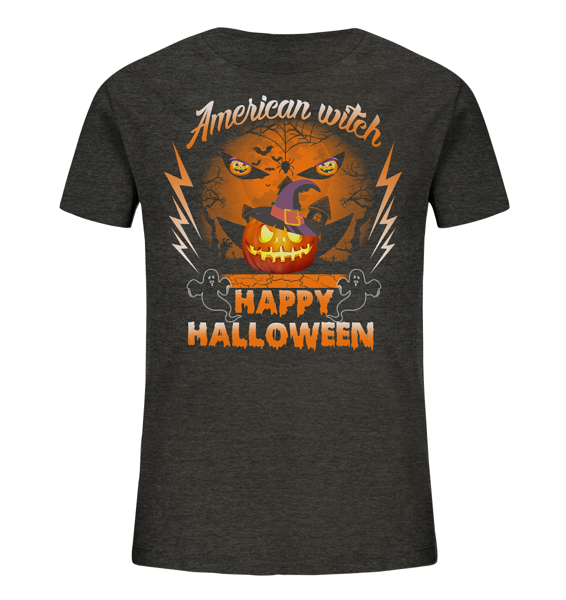 American Witch (Kürbis) - Kids Organic Shirt