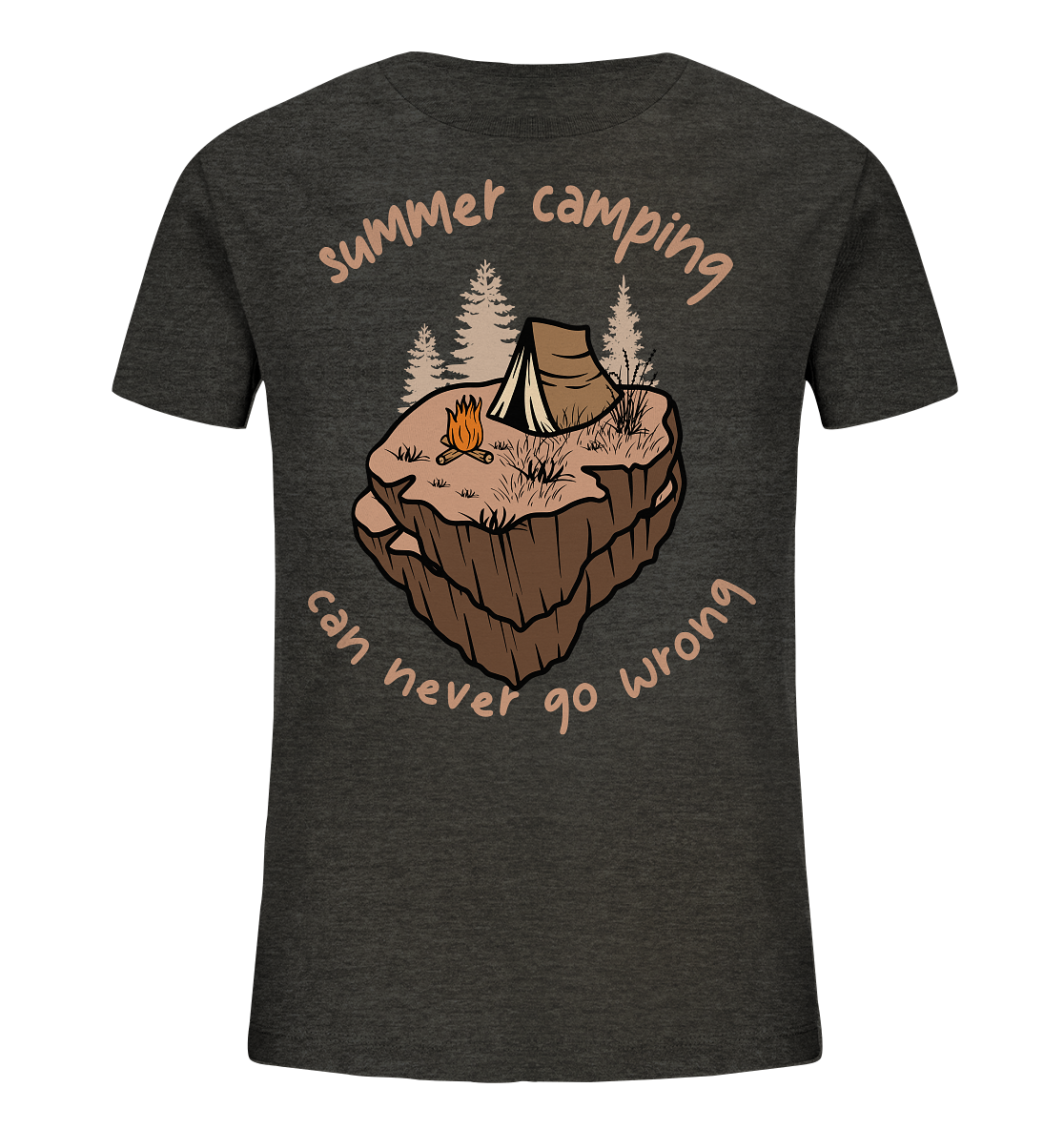 Summer Camping Can Never Go Wrong - Kids Organic Shirt