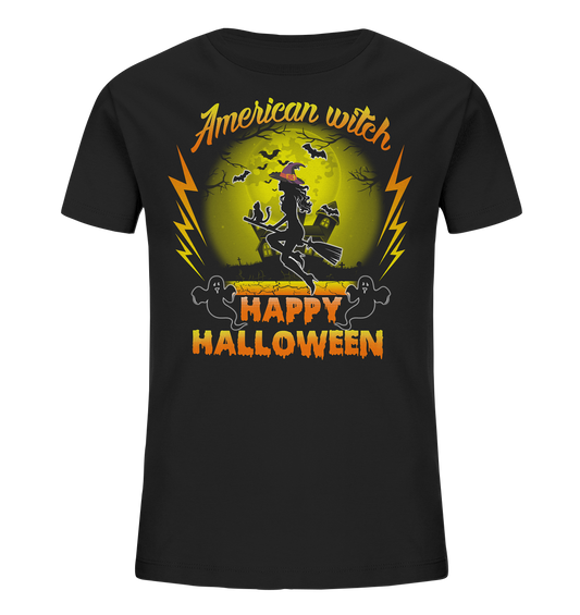 American Witch (Gelb) - Kids Organic Shirt