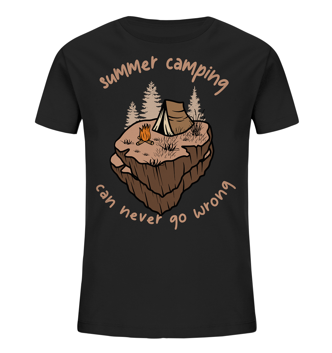 Summer Camping Can Never Go Wrong - Kids Organic Shirt