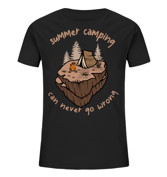 Summer Camping Can Never Go Wrong - Kids Organic Shirt