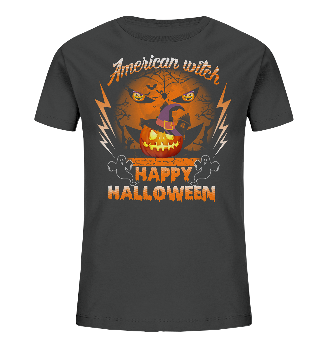 American Witch (Kürbis) - Kids Organic Shirt