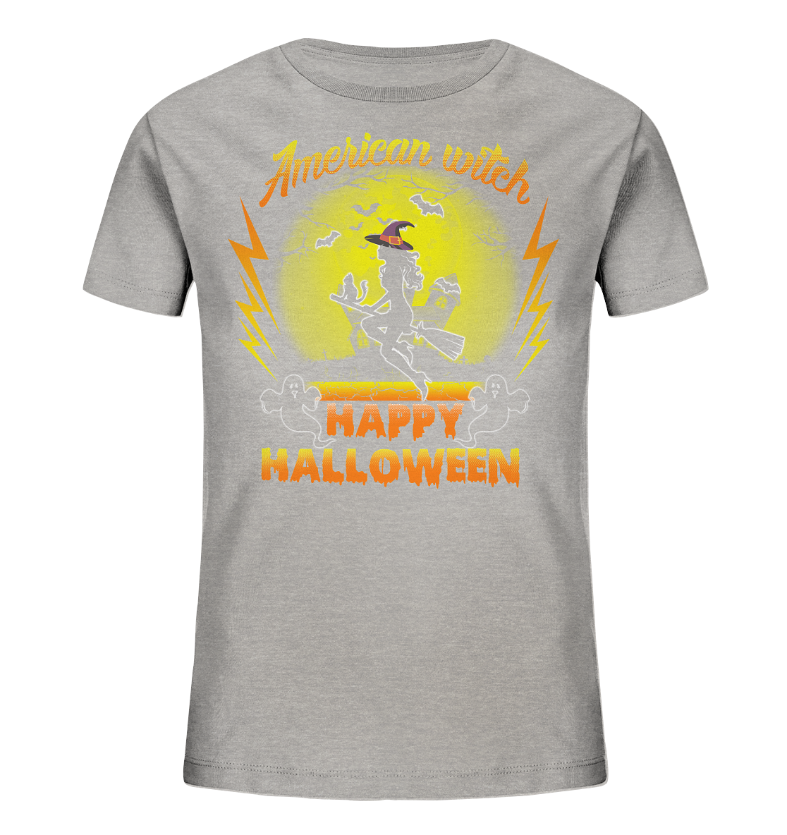 American Witch (Gelb) - Kids Organic Shirt