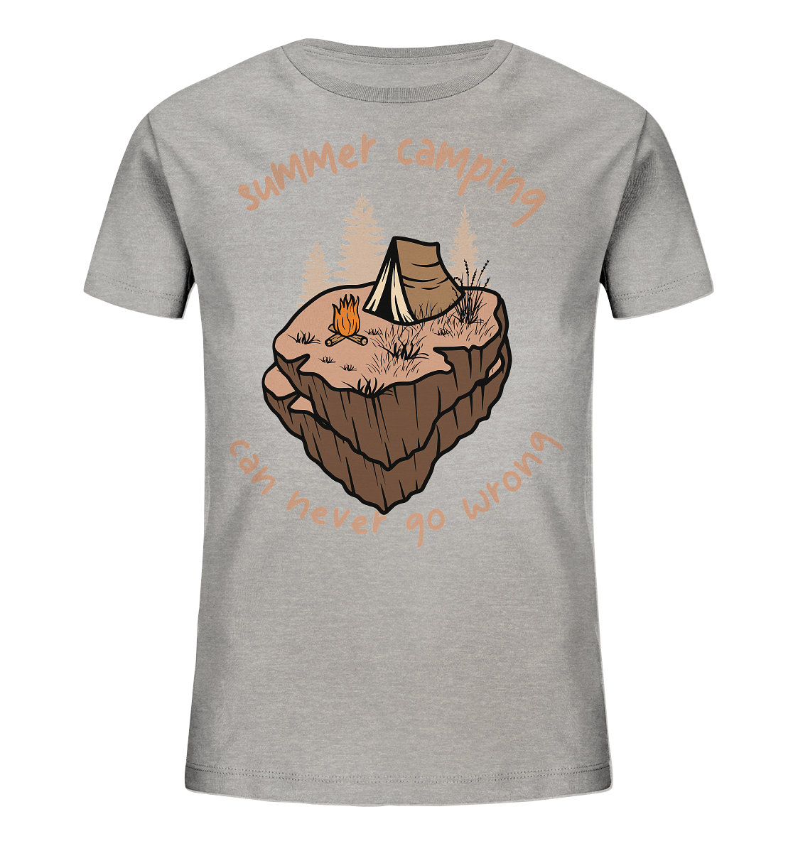 Summer Camping Can Never Go Wrong - Kids Organic Shirt