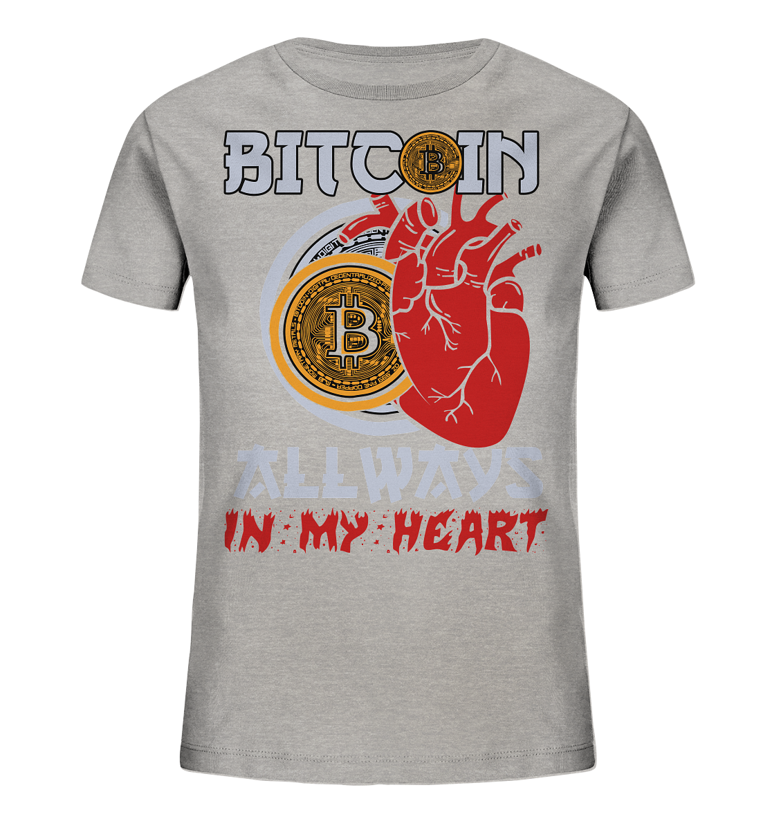 Bitcoin Allways in my Heart - Kids Organic Shirt