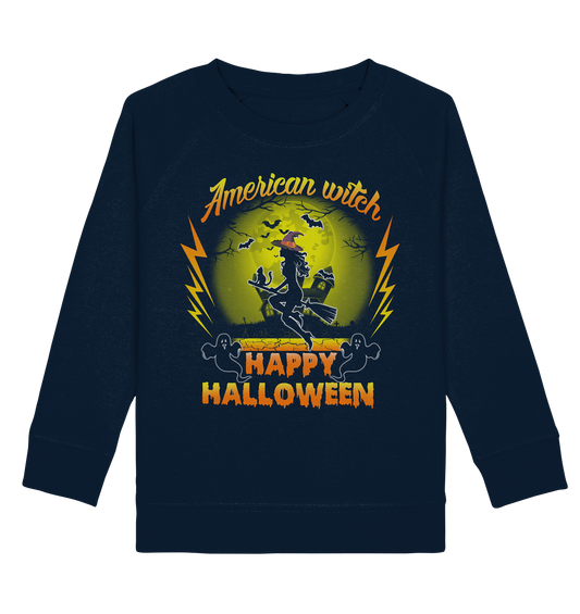 American Witch (Gelb) - Kids Organic Sweatshirt