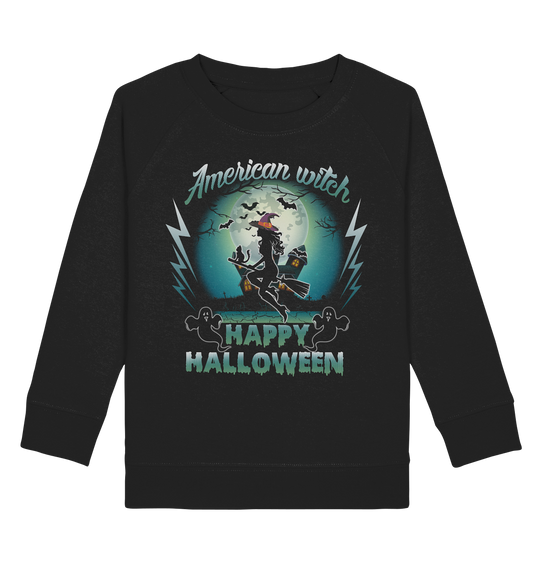 American Witch (Blau) - Kids Organic Sweatshirt
