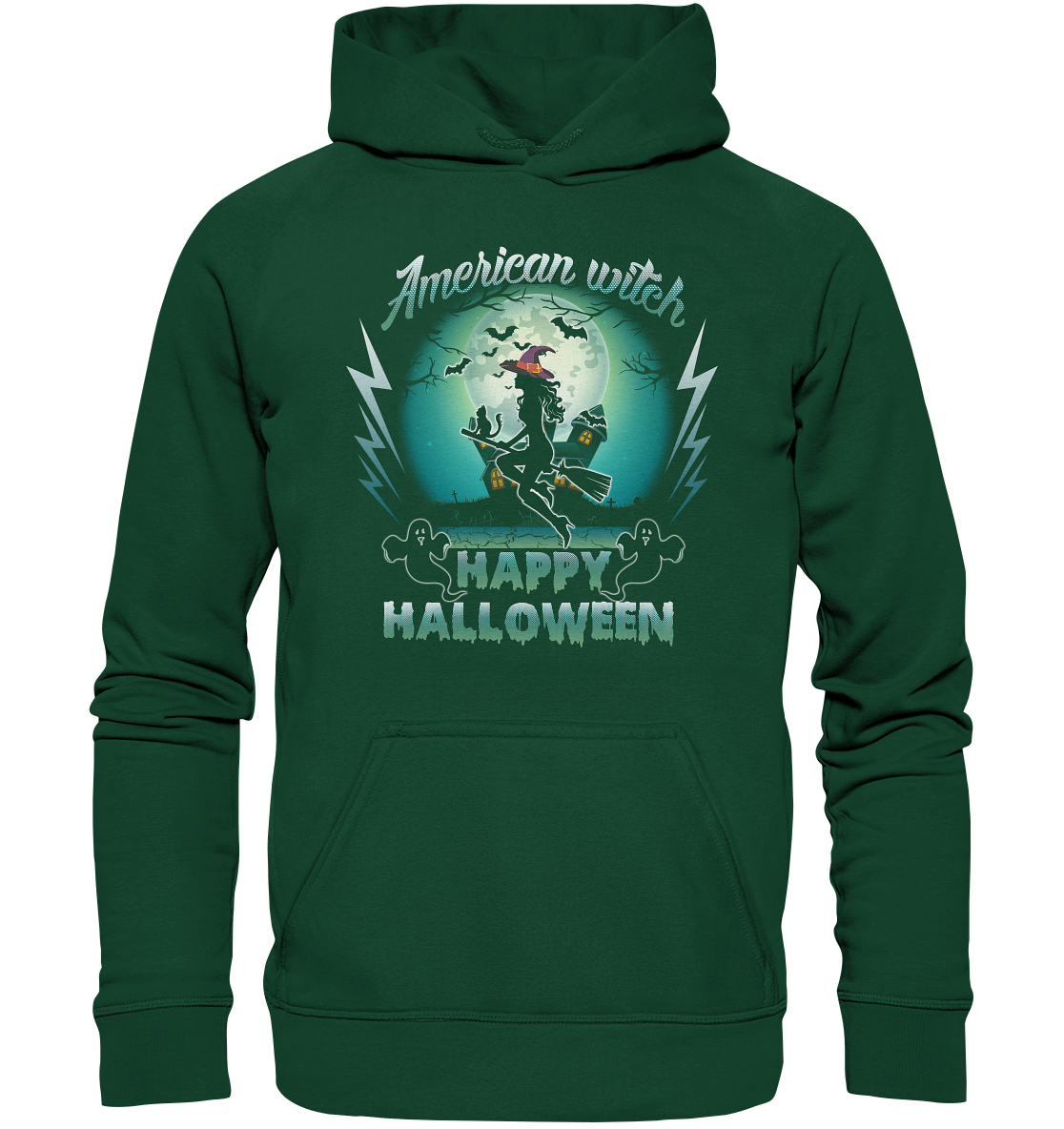 American Witch (Blau) - Kids Premium Hoodie