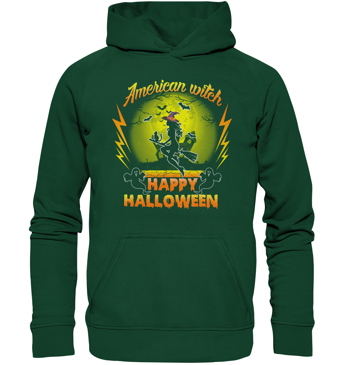 American Witch (Gelb) - Kids Premium Hoodie