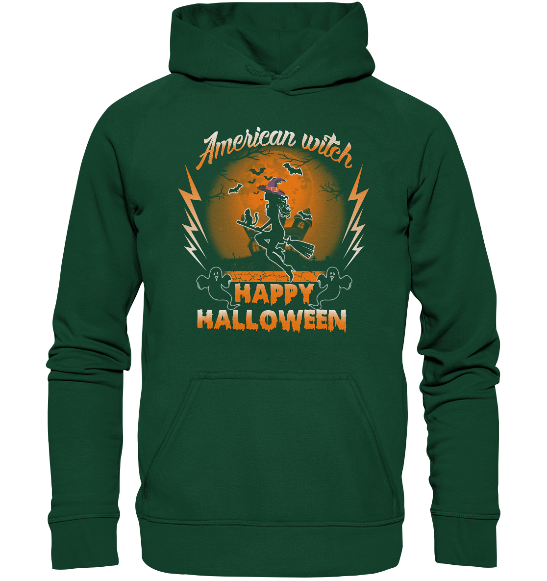 American Witch (Orange) - Kids Premium Hoodie