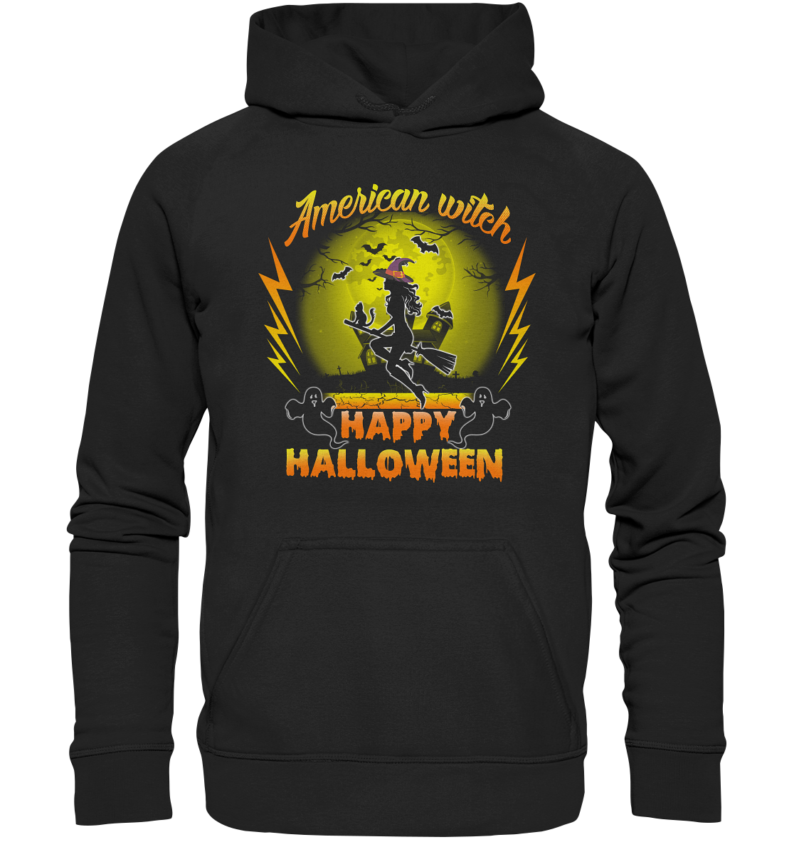 American Witch (Gelb) - Kids Premium Hoodie