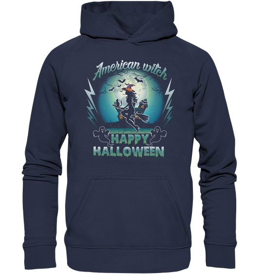 American Witch (Blau) - Kids Premium Hoodie