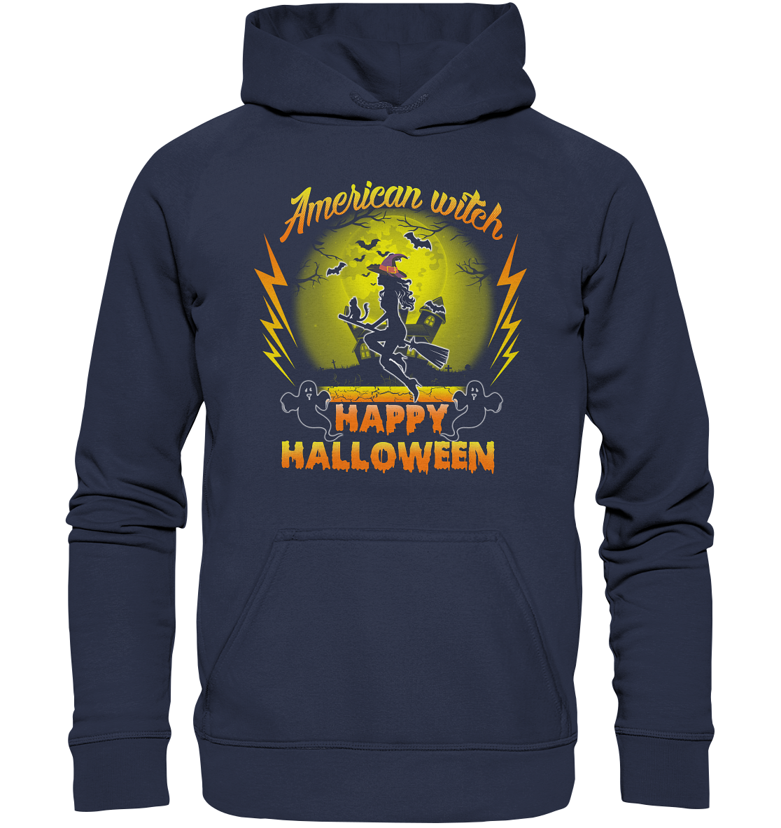 American Witch (Gelb) - Kids Premium Hoodie