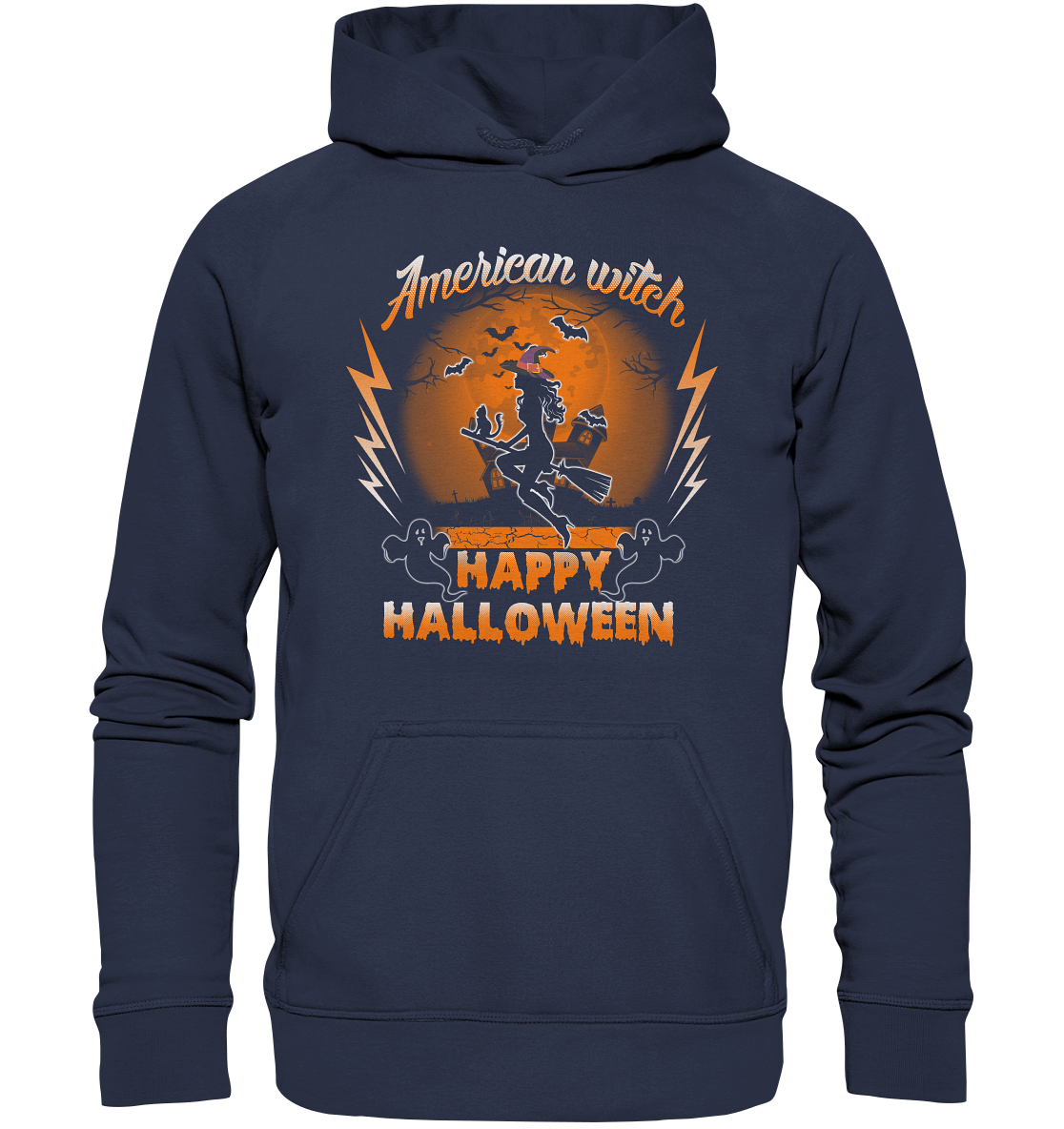 American Witch (Orange) - Kids Premium Hoodie