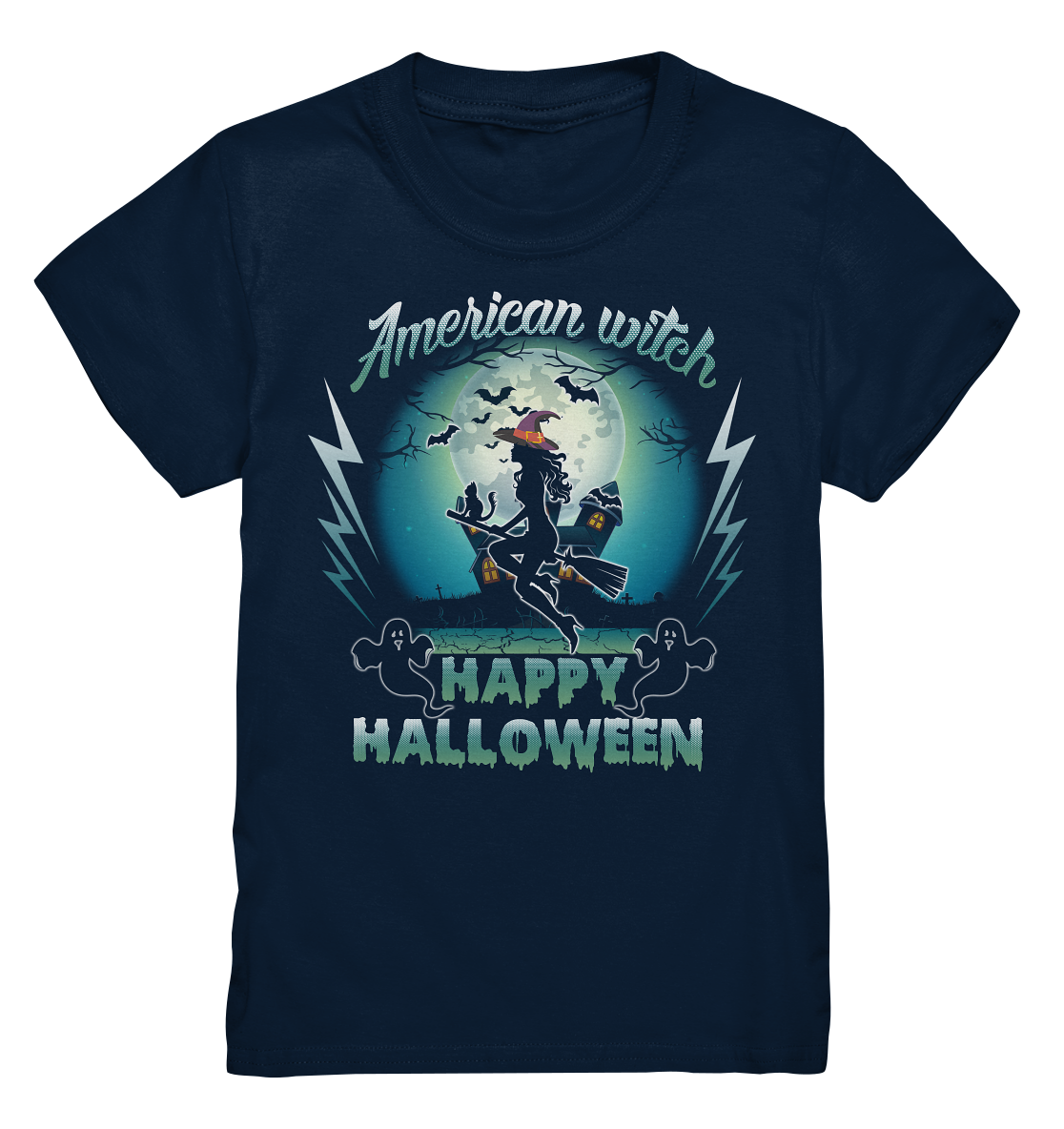 American Witch (Blau) - Kids Premium Shirt