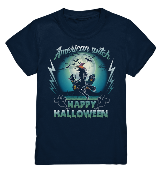 American Witch (Blau) - Kids Premium Shirt