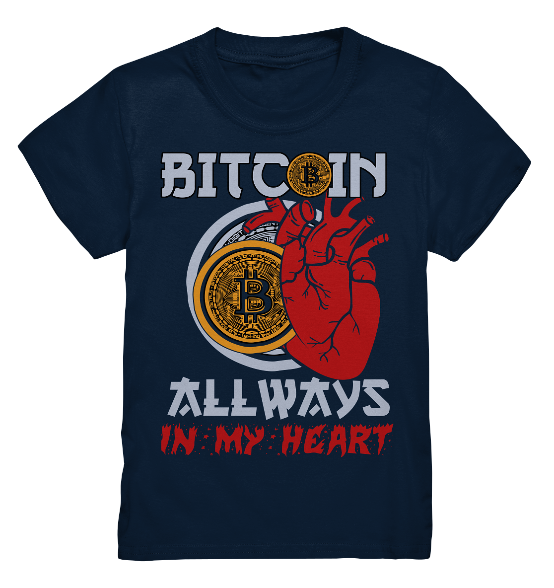 Bitcoin Allways in my Heart - Kids Premium Shirt